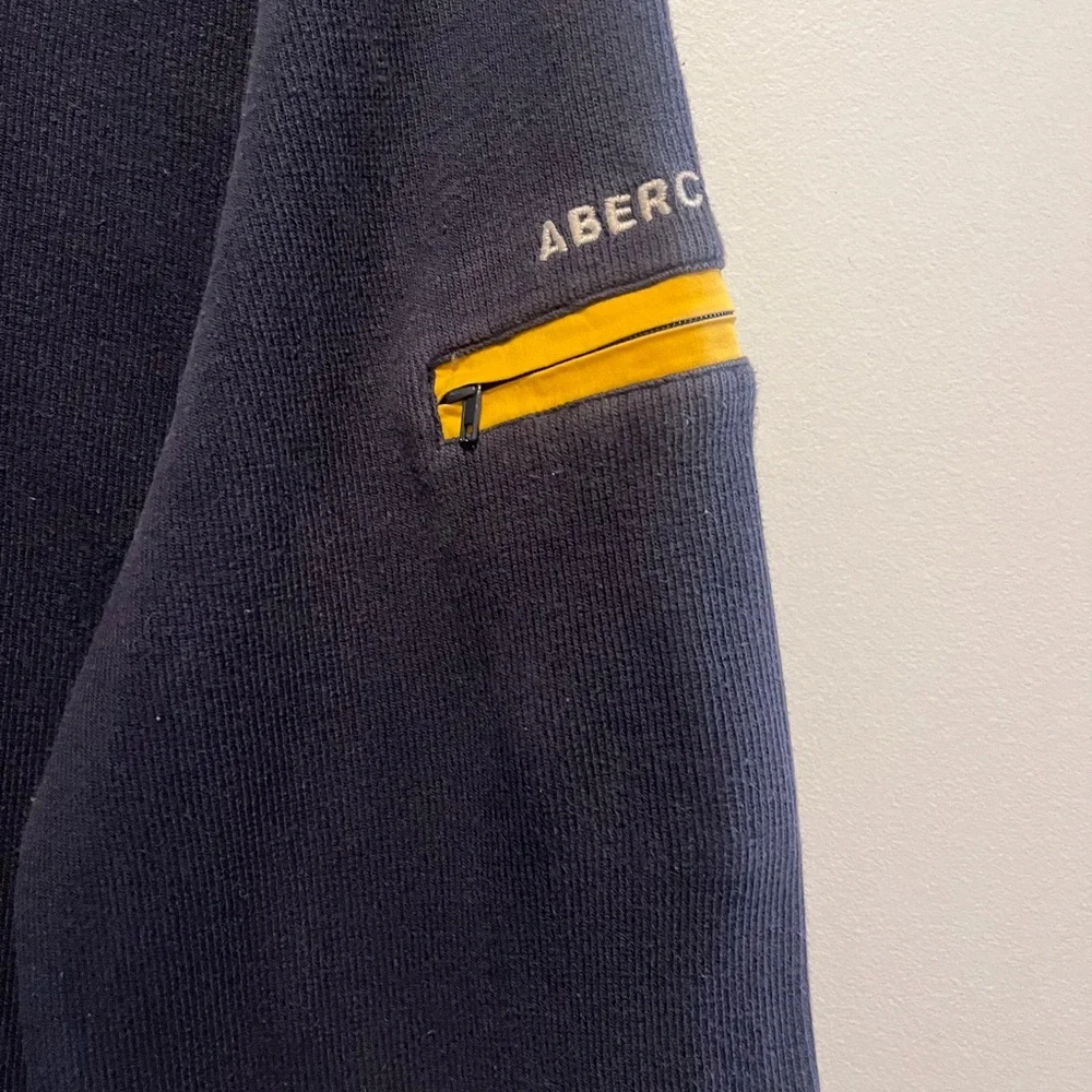 Vintage Abercrombie & Fitch Vintage 90s Mock Neck Sweatshirt Navy